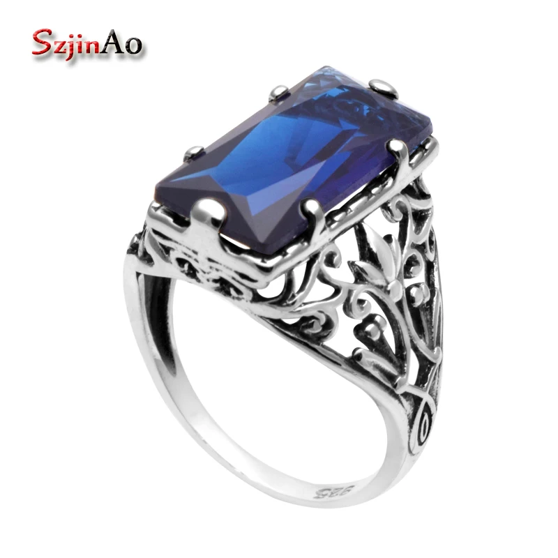 Szjinao Christmas Fine Jewelry Victoria Vintage Silver Dark Blue Sapphire Ring 925 Sterling Silver Rings for Women Free Gift Box
Szjinao Christmas Fine Jewelry Victoria Vintage Silver Dark Blue Sapphire Ring 925 Sterling Silver Rings for Women Free Gift Box
