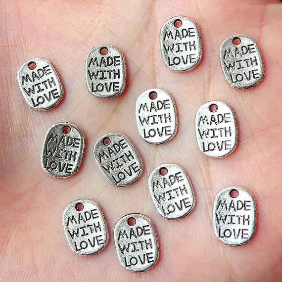 400pcs Made With Love Charms 11mm Silver and Antique Bronze)Metal Findings Pendant Bracelet Earrings Zipper Pulls Keychains
400pcs Made With Love Charms 11mm Silver and Antique Bronze)Metal Findings Pendant Bracelet Earrings Zipper Pulls Keychains