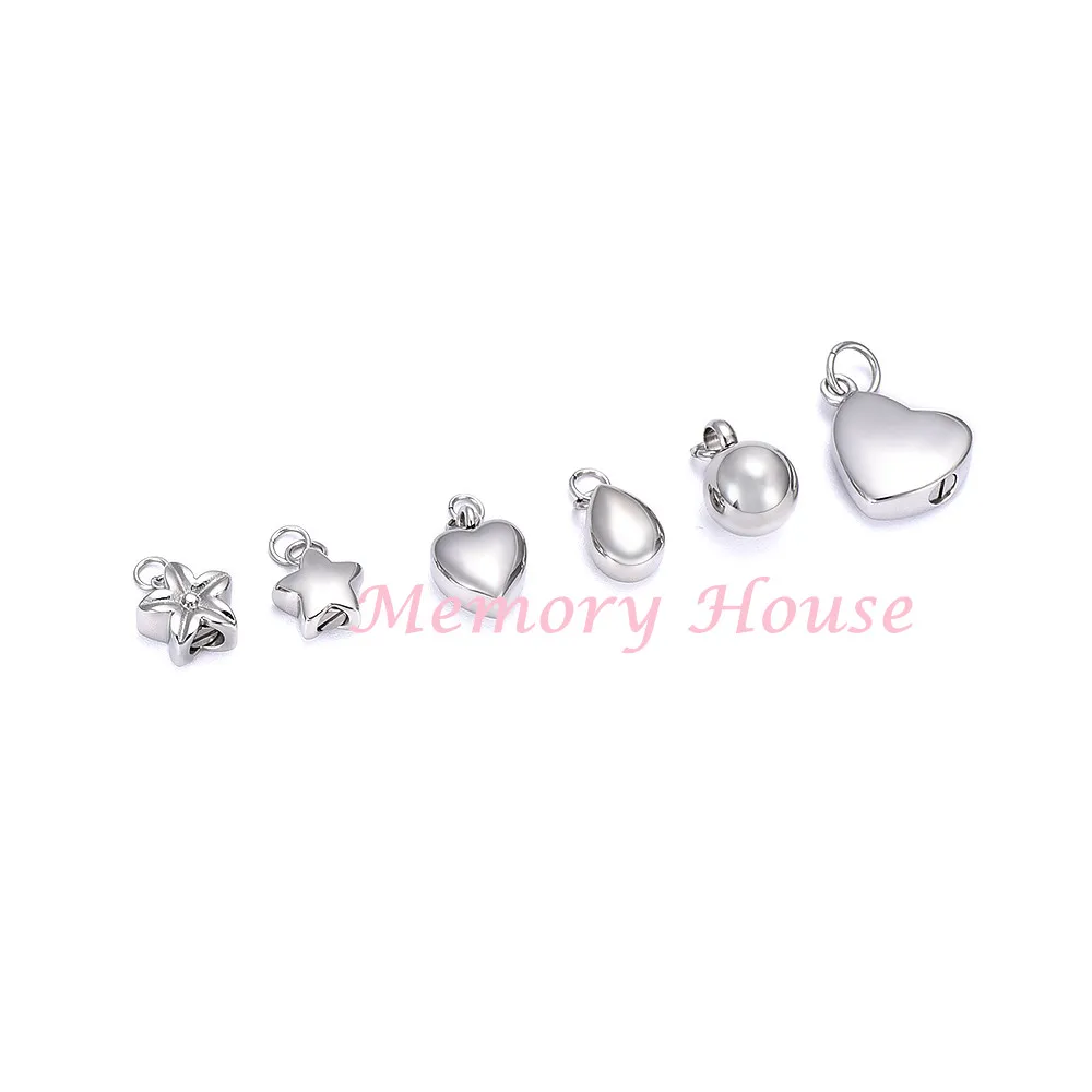 JJ012 Different Shape Stainless Steel Jewelry Accessories Engravable Keepsake Urn Pendant Cremation Jewellery Charm for Ashes
JJ012 Different Shape Stainless Steel Jewelry Accessories Engravable Keepsake Urn Pendant Cremation Jewellery Charm for Ashes