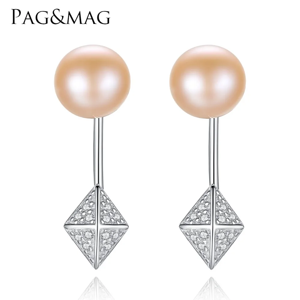 PAG&MAG Brand Beautiful 925 Sterling Silver Ladies Fashion High-end Jewelry Pink Colour Bread Pearl Earrings Two Wearing Method
PAG&MAG Brand Beautiful 925 Sterling Silver Ladies Fashion High-end Jewelry Pink Colour Bread Pearl Earrings Two Wearing Method