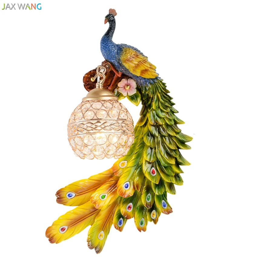 Peacock Crystal Resin European Wall lamps lights bathroom bedroom light led wall lights for home industrial decor lamp
Peacock Crystal Resin European Wall lamps lights bathroom bedroom light led wall lights for home industrial decor lamp