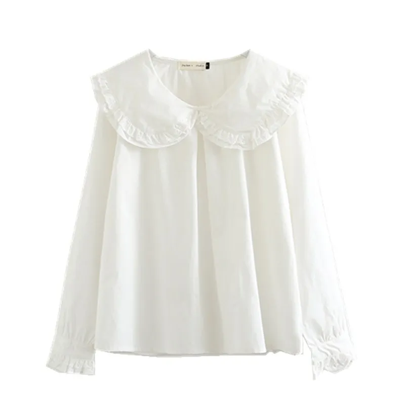 Japan Style Mori Girl Lace Embroidery Cotton Shirt Female Ruffles Peterpan Collar Loose White Shirt Women 2019 Summer Blouse Top
Japan Style Mori Girl Lace Embroidery Cotton Shirt Female Ruffles Peterpan Collar Loose White Shirt Women 2019 Summer Blouse Top