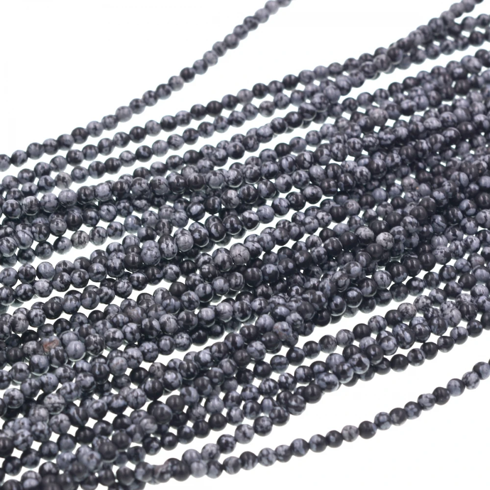 4 мм черный Снежинка обсидиан jaspers бусы|snowflake obsidian|snowflake obsidian beadsbeads beads |