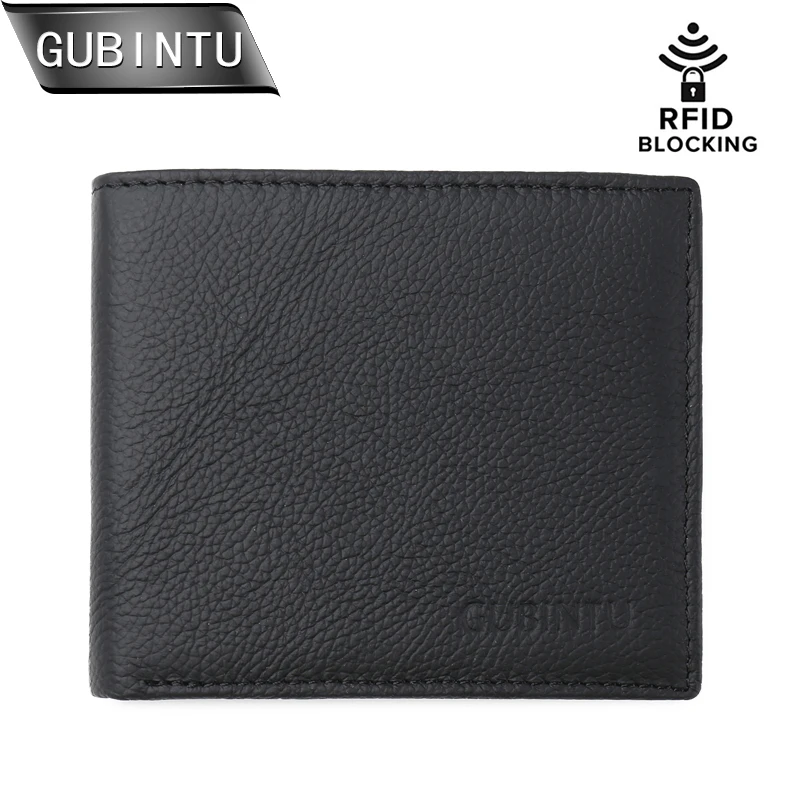 GUBINTU Men Genuine Leather Wallet RFID Blocking Wallet Flipout ID Design Card Holder Men Wallet Slim Coin Pocket Purse carteira
GUBINTU Men Genuine Leather Wallet RFID Blocking Wallet Flipout ID Design Card Holder Men Wallet Slim Coin Pocket Purse carteira