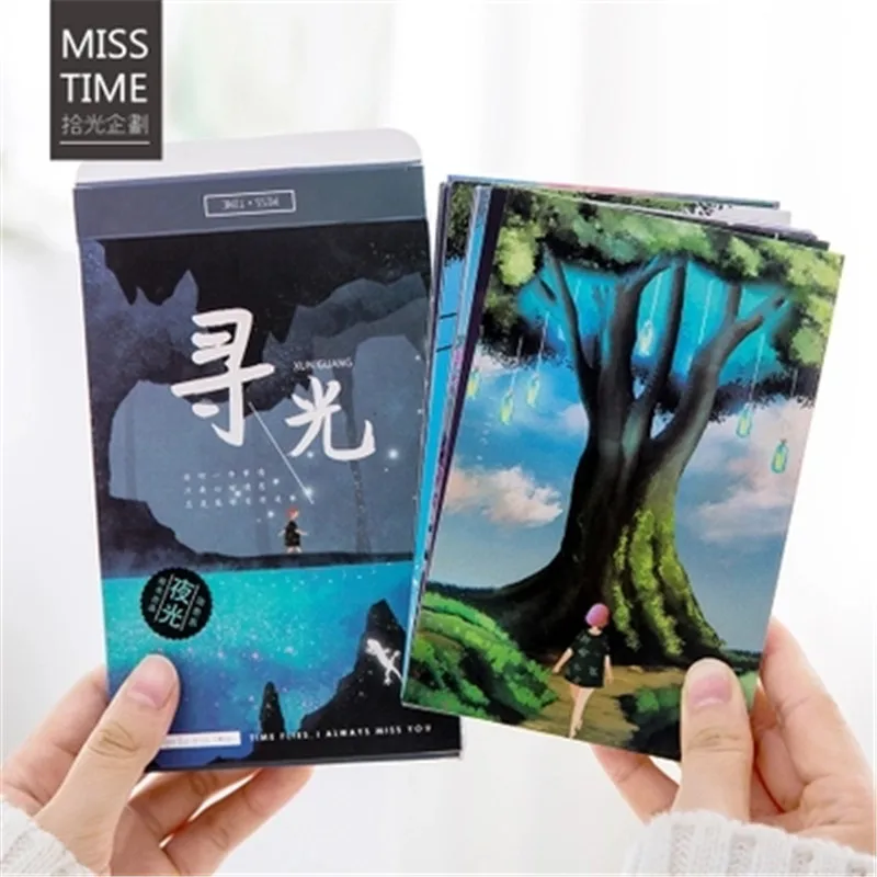 Newest Hot 30Sheets/Set Looking For Light Luminous Postcard /Greeting Card/Message Card/Christmas and New Year gifts
Newest Hot 30Sheets/Set Looking For Light Luminous Postcard /Greeting Card/Message Card/Christmas and New Year gifts
