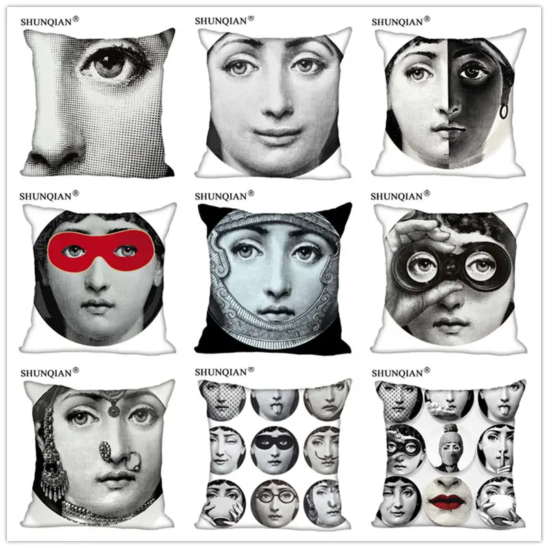 Customized Pillow Cover fornasetti face Decorative Pillowcase Square Zipper Pillow Cover 20X20cm 35X35cm 40x40cm
Customized Pillow Cover fornasetti face Decorative Pillowcase Square Zipper Pillow Cover 20X20cm 35X35cm 40x40cm