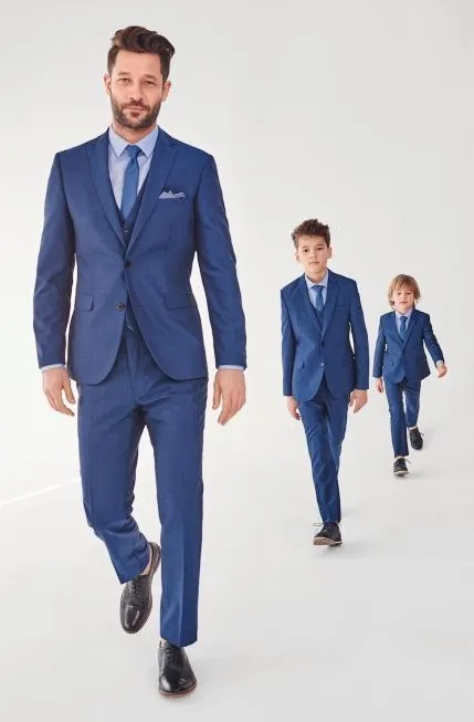Fashion Blue Father And Son Suits 3 Pieces/Set Formal Men Suits For Wedding Handsome Boy Kids Blazer Suits For Party Prom Ternos
Fashion Blue Father And Son Suits 3 Pieces/Set Formal Men Suits For Wedding Handsome Boy Kids Blazer Suits For Party Prom Ternos