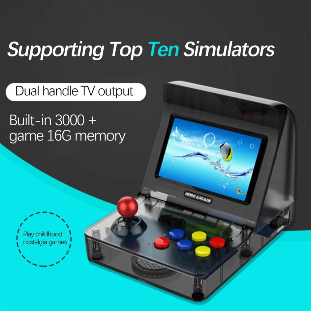 Retro ARCADE Mini Video Game Console 4.3 Inch Built In 3000 Games Handheld Game Console Family Kid Gift Toy For Christmas Gift
Retro ARCADE Mini Video Game Console 4.3 Inch Built In 3000 Games Handheld Game Console Family Kid Gift Toy For Christmas Gift