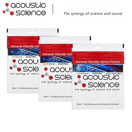 Acoustic Science Premium Treated Nickel Steel Electric Guitar Strings, with 3 Gauges Available, Made in USA
Acoustic Science Premium Treated Nickel Steel Electric Guitar Strings, with 3 Gauges Available, Made in USA