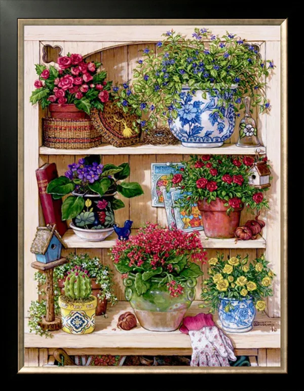 New Fors Embroidery Flowers on the shelf Botany Needlework 14CT Counted Unprinted DMC DIY Cross Stitch Kits Handmade Arts Decor
New Fors Embroidery Flowers on the shelf Botany Needlework 14CT Counted Unprinted DMC DIY Cross Stitch Kits Handmade Arts Decor