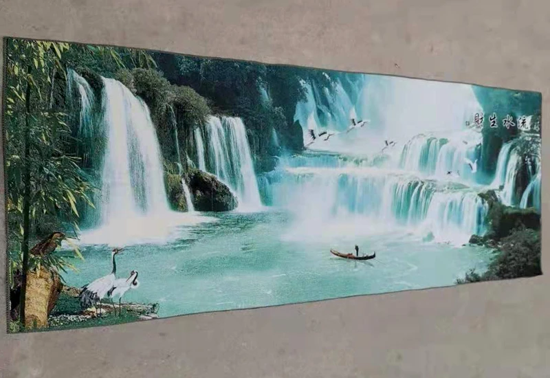 160x60cm / Chinese silk embroidery landscape painting - Beautiful Chinese Landscape Scenery Waterfall and Cranes
160x60cm / Chinese silk embroidery landscape painting - Beautiful Chinese Landscape Scenery Waterfall and Cranes