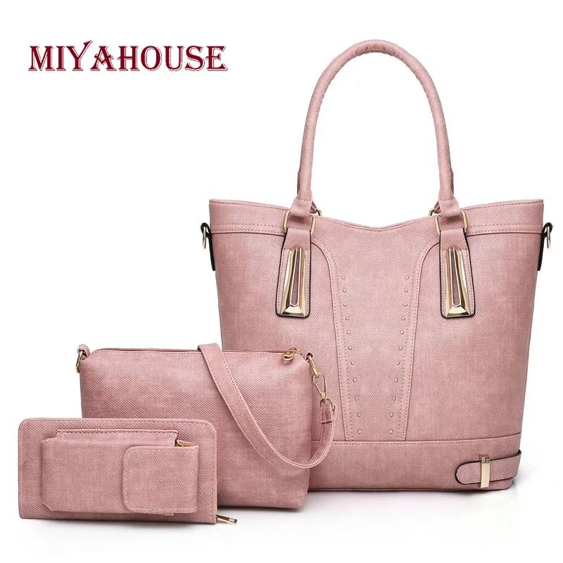 Miyahouse Fashion Women Top-handle Bags High Quality Female Composite Bag Korean Style Girls Shoulder Messenger Bag 3pcs/set
Miyahouse Fashion Women Top-handle Bags High Quality Female Composite Bag Korean Style Girls Shoulder Messenger Bag 3pcs/set