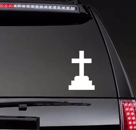 Крест на холме кузова автомобиля наклейки Наклейка окно или дверь высокое