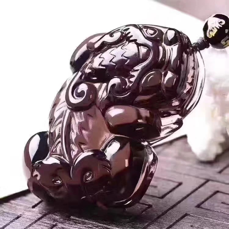 Genuine Natural Black Ice Obsidian Clear Bead Pendant For Women Man Pi Xiu Carved Obsidian Necklace Pixiu 35x25x10mm AAAAA
Genuine Natural Black Ice Obsidian Clear Bead Pendant For Women Man Pi Xiu Carved Obsidian Necklace Pixiu 35x25x10mm AAAAA