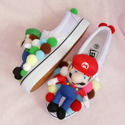 Korean version of the fashion super Mario ball handmade canvas shoes Japanese cartoon custom lazy shoes small white shoes women
Korean version of the fashion super Mario ball handmade canvas shoes Japanese cartoon custom lazy shoes small white shoes women