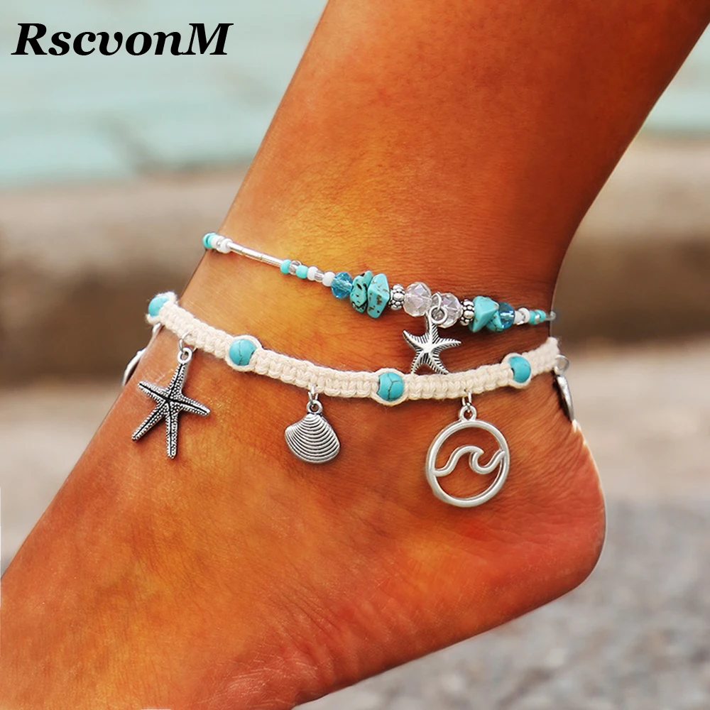 2019 Bohemian Map Heart Wave Starfish Pendant Anklets For Women Stone Beads Shell Anklet Bracelets On The Leg Handmade Jewelry
2019 Bohemian Map Heart Wave Starfish Pendant Anklets For Women Stone Beads Shell Anklet Bracelets On The Leg Handmade Jewelry