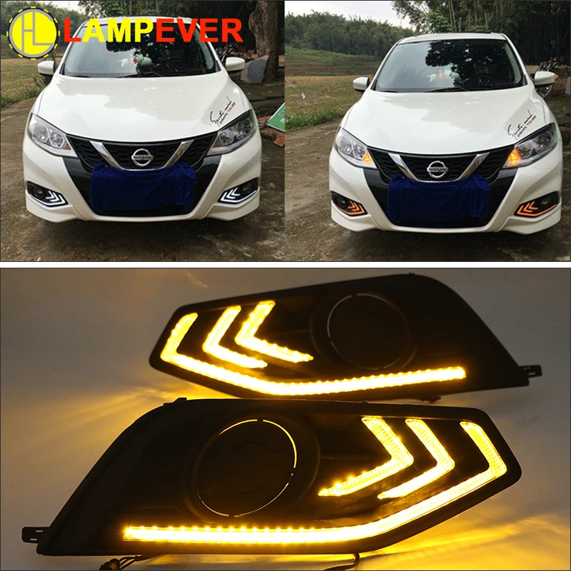Lampever LED daytime running light DRL Kit for Nissan tiida 2016 2017, with yellow turn signals Fog Lamp Hole
Lampever LED daytime running light DRL Kit for Nissan tiida 2016 2017, with yellow turn signals Fog Lamp Hole