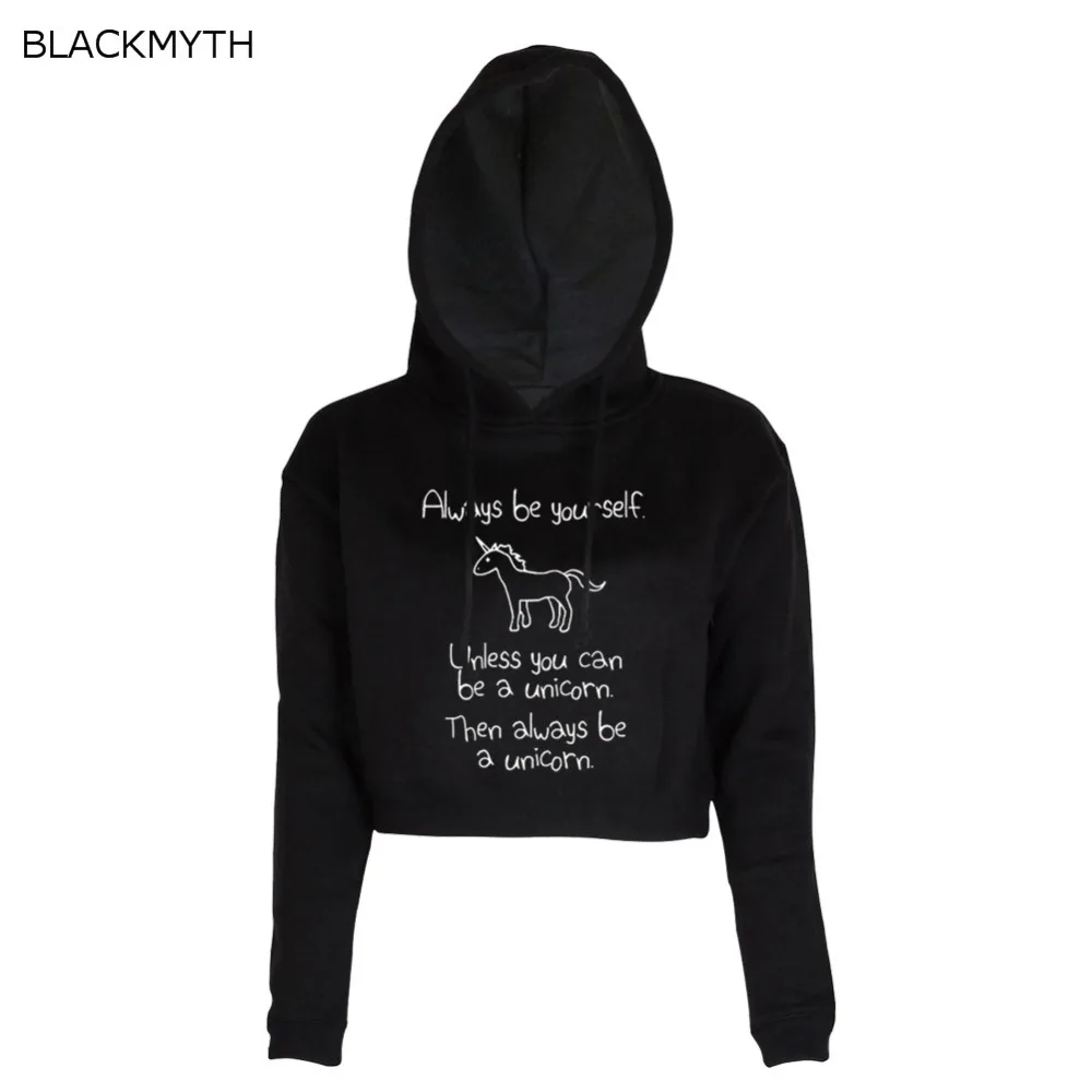 BLACKMYTH Women Spring Autumn Full Sleeve Hooded Neck Always be yourself Printed Sweatshirt Crop Tops Short Pullover
BLACKMYTH Women Spring Autumn Full Sleeve Hooded Neck Always be yourself Printed Sweatshirt Crop Tops Short Pullover