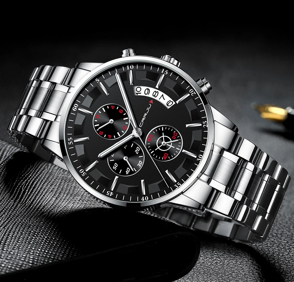 2019 New Fashion Top Brand Luxury Watches Men Business Casual Stainless Steel Chronograph Quartz Wristwatch relojes hombre
2019 New Fashion Top Brand Luxury Watches Men Business Casual Stainless Steel Chronograph Quartz Wristwatch relojes hombre
