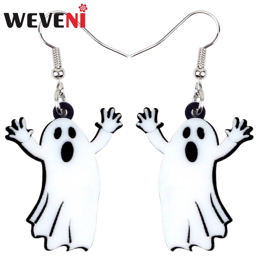 WEVENI Acrylic Halloween Cartoon Ghost Earrings Drop Dangle New Fashion Party Jewelry For Women Girls Teen Gift Wholesale Charms
WEVENI Acrylic Halloween Cartoon Ghost Earrings Drop Dangle New Fashion Party Jewelry For Women Girls Teen Gift Wholesale Charms