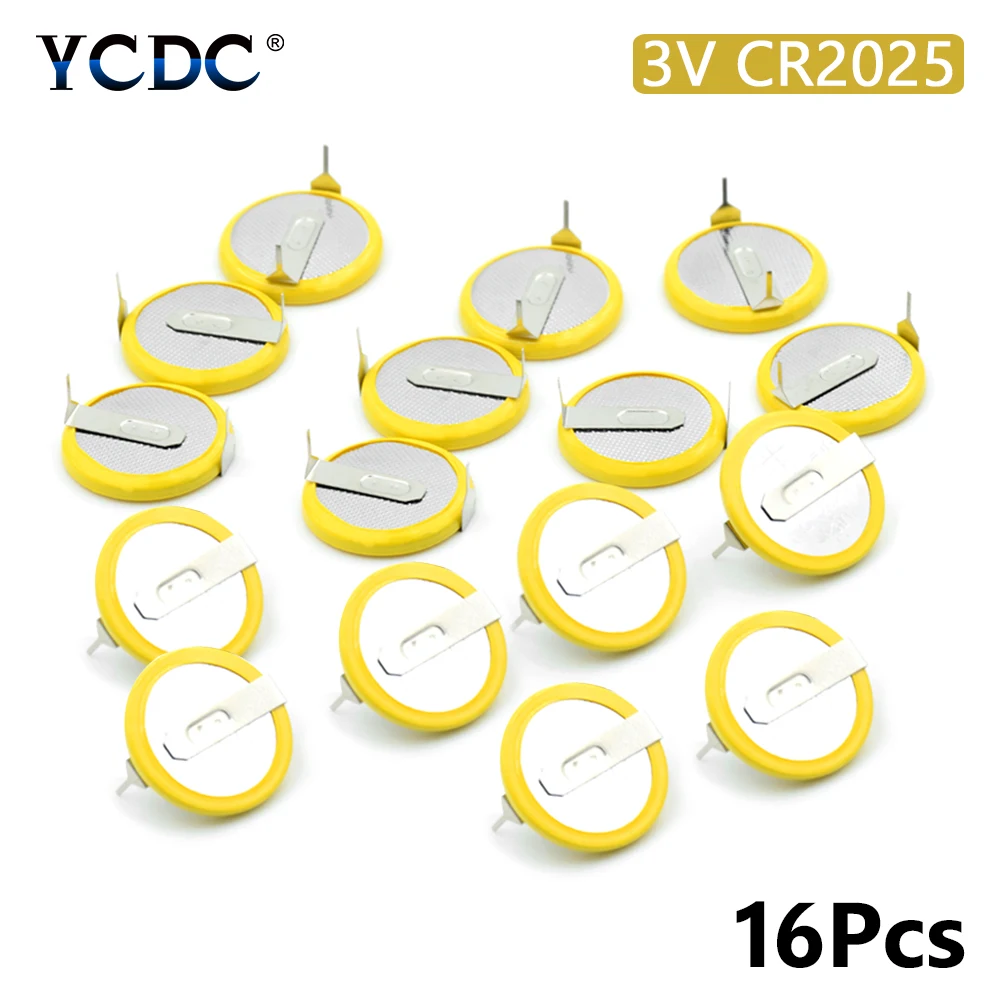 16Pcs/lot Battery CR2025 3V mounting pins/tabs single use 2 Tabs Coin Cell For Main Board Toy Electronic Scale
16Pcs/lot Battery CR2025 3V mounting pins/tabs single use 2 Tabs Coin Cell For Main Board Toy Electronic Scale