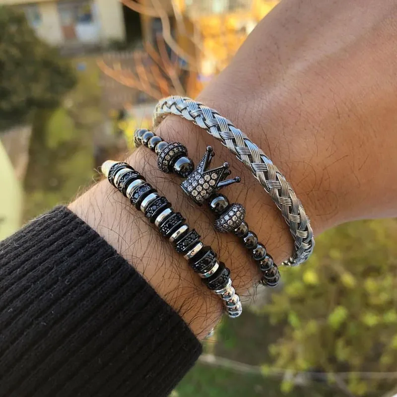 2019 New Design Crown Charm Bracelet Men Luxury Handmade Rope Braided Macrame Bangle Bracelet For Men Jewelry Pulsera Hombre
2019 New Design Crown Charm Bracelet Men Luxury Handmade Rope Braided Macrame Bangle Bracelet For Men Jewelry Pulsera Hombre