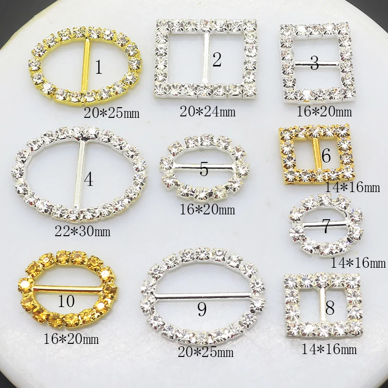 ZMASEY 10 Size Metal Buckles 10Pcs/Lot Crystal Buckles Diamond for DIY Weddding Handwork Card Ribbon Accessories Decoration
ZMASEY 10 Size Metal Buckles 10Pcs/Lot Crystal Buckles Diamond for DIY Weddding Handwork Card Ribbon Accessories Decoration