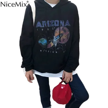 NiceMix 2019 Autumn and Winter Warm Nostalgia Old Planet Printed Spaceship Arizona Space Print Black Hooded Sweatshirt Hoodie
NiceMix 2019 Autumn and Winter Warm Nostalgia Old Planet Printed Spaceship Arizona Space Print Black Hooded Sweatshirt Hoodie