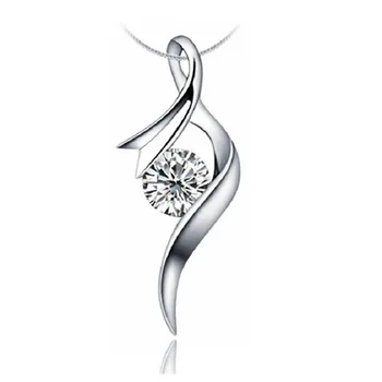White Gold Color Women 925 Sterling Silver Engagement Pendant Necklace Oringinal Silver Jewelry Gift For Girls
White Gold Color Women 925 Sterling Silver Engagement Pendant Necklace Oringinal Silver Jewelry Gift For Girls