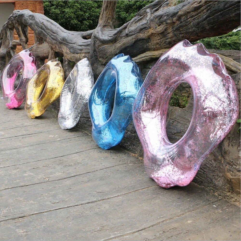 90cm Transparent PVC inflatable swimming ring Colorful Glitter Pool float Mattress Adult Swim Lifebuoy Shiny inflatable Circle
90cm Transparent PVC inflatable swimming ring Colorful Glitter Pool float Mattress Adult Swim Lifebuoy Shiny inflatable Circle