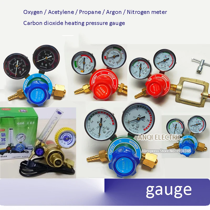 Copper Oxygen Acetylene Propane Argon Nitrogen meter Reducer Pressure reducing valve Carbon dioxide heating pressure gauge
Copper Oxygen Acetylene Propane Argon Nitrogen meter Reducer Pressure reducing valve Carbon dioxide heating pressure gauge