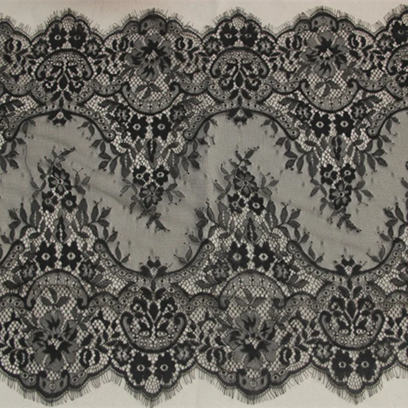 3 meters / pcs Eyelashes lace trim flower black white lace fabric handmade diy clothes accessories 40cm wide Garment
3 meters / pcs Eyelashes lace trim flower black white lace fabric handmade diy clothes accessories 40cm wide Garment
