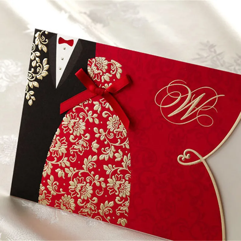 Image 25Pcs Laser Cut Romantic Chinese Style Bride and Groom Printable Wedding Invitation Card Party Birthday Souvenirs Favors Decors