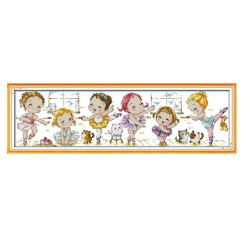 Joy Sunday cross stitch kits ballet school girl DMC14CT11CT cotton fabric baby room livingroom hotel painting factory wholesale
Joy Sunday cross stitch kits ballet school girl DMC14CT11CT cotton fabric baby room livingroom hotel painting factory wholesale