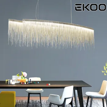 EKOO Modern decorative chandelier Nordic tassel LED 3 Colors Dimming Luxury Aluminum Chain Lighting
EKOO Modern decorative chandelier Nordic tassel LED 3 Colors Dimming Luxury Aluminum Chain Lighting