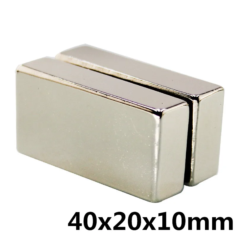 1Pcs 40x20x10mm Neodymium Magnet Block N35 Permanent Super Strong Powerful Small Magnetic Magnets Square