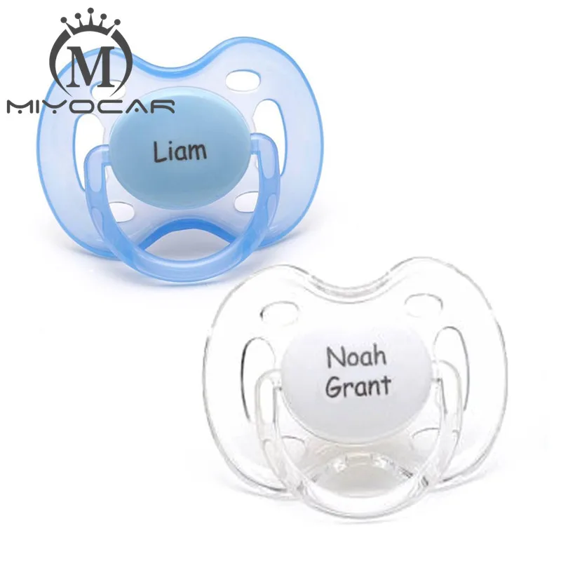 Image MIYOCAR 2 pcs personalized any name pacifiers Two monogram pacifiers baby pacifier dummy baby boy gift baby shower gift