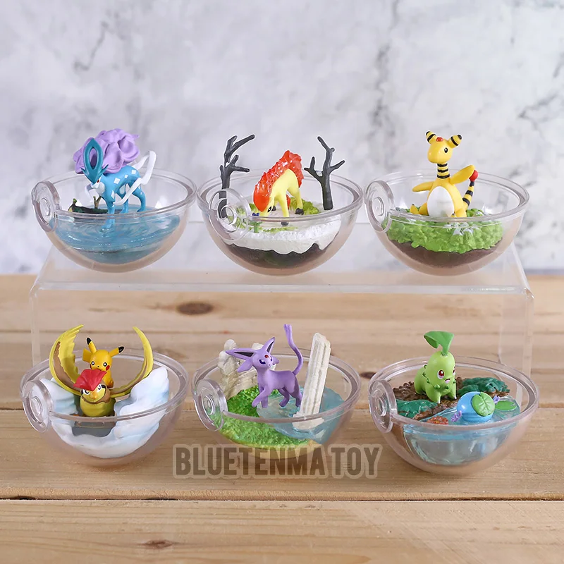 6pcs/set Ampharos Espeon Pidgeotto Chikorita Wooper Ponyta Suicune with Transparent ball pkm Action Figure Toys Gift for Kids
6pcs/set Ampharos Espeon Pidgeotto Chikorita Wooper Ponyta Suicune with Transparent ball pkm Action Figure Toys Gift for Kids