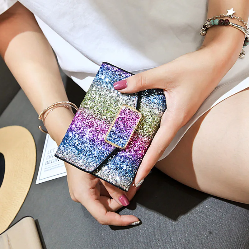 Small wallet for women female short retro folding mini ultra-thin personality sequins coin purse
Small wallet for women female short retro folding mini ultra-thin personality sequins coin purse
