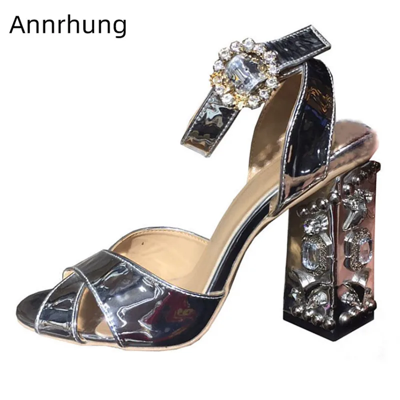 Rhinestone Decor Sandals Women Diamond Chunky High Heels Cross Belt Crystal Buckle Peep Toe Sandalias Patent Leather Shoes Woman
Rhinestone Decor Sandals Women Diamond Chunky High Heels Cross Belt Crystal Buckle Peep Toe Sandalias Patent Leather Shoes Woman