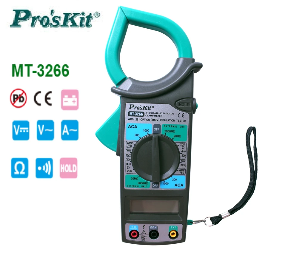 2018 HOT Pro'skit Value Cheap clamp meter Po workers MT-3266 3 1/2 digit multimeter universal table
2018 HOT Pro'skit Value Cheap clamp meter Po workers MT-3266 3 1/2 digit multimeter universal table
