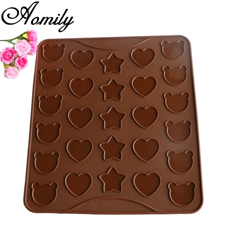 Aomily 3 Shape Baking Mat Heart Stars Bear Lovely Macaroon Mat Pastry Oven Pasta Tool Baking Sheet Tray Liner Mat Cake Pad
Aomily 3 Shape Baking Mat Heart Stars Bear Lovely Macaroon Mat Pastry Oven Pasta Tool Baking Sheet Tray Liner Mat Cake Pad
