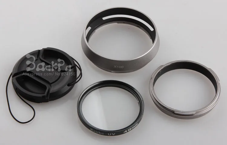 4-In-1 LA-49 Fujifilm Camera Fuji x100 x100s x100t Lens Adapter + Lens Hood + 49mm UV Filter + Lens Cap
4-In-1 LA-49 Fujifilm Camera Fuji x100 x100s x100t Lens Adapter + Lens Hood + 49mm UV Filter + Lens Cap