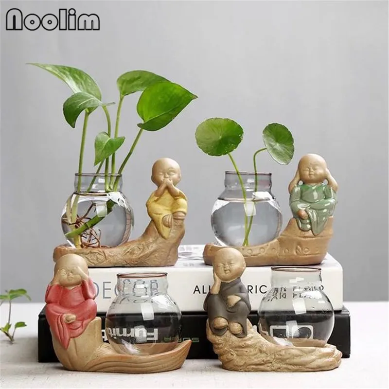 Chinese Ceramic Little Monk Glass Vase Hydroponics Green Plant Container Desktop Decor Tea Pet
Chinese Ceramic Little Monk Glass Vase Hydroponics Green Plant Container Desktop Decor Tea Pet