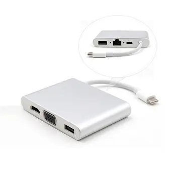 2019 Latest Type C USB 3.1 to VGA/4K HDMI/RJ45 Gigabit Ethernet/Type-C USB3.1 Converter with 2 USB3.0 Ports PD Adapter For Mac
2019 Latest Type C USB 3.1 to VGA/4K HDMI/RJ45 Gigabit Ethernet/Type-C USB3.1 Converter with 2 USB3.0 Ports PD Adapter For Mac