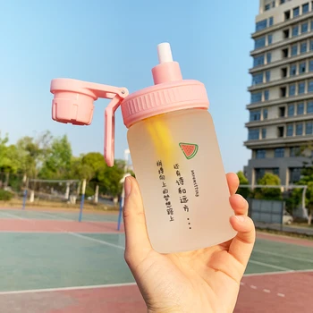 Brief Scrub Fresh Art Network Red Straw Bottle Student Female Glass Student Creative Cute Portable Korean Milk Cup Water Bottle5
Brief Scrub Fresh Art Network Red Straw Bottle Student Female Glass Student Creative Cute Portable Korean Milk Cup Water Bottle5