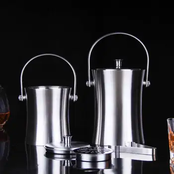 Elm Cove Stainless Steel Ice Bucket Set with Lid and Tongs Premium Quality with Double Insulation Keeps Ice From Melting
Elm Cove Stainless Steel Ice Bucket Set with Lid and Tongs Premium Quality with Double Insulation Keeps Ice From Melting