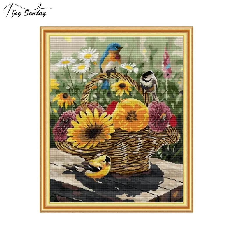 Joy Sunday Cross Stitch Fabric Bird and Flower Basket Pattern Aida Fabric 14ct Printed Canvas Embroidery Kit DMC DIY Needlework
Joy Sunday Cross Stitch Fabric Bird and Flower Basket Pattern Aida Fabric 14ct Printed Canvas Embroidery Kit DMC DIY Needlework