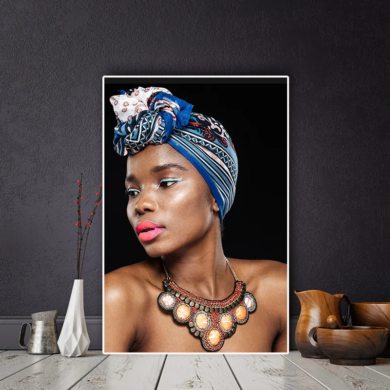 Sexy Nude African Woman Canvas Painting Beauty Wall Picture Print