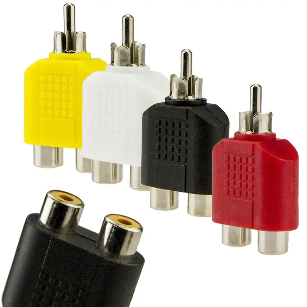 4Pcs Y Splitter AV Audio Video Plug Converter 1-Male to 2-Female Cable Adapter Set
4Pcs Y Splitter AV Audio Video Plug Converter 1-Male to 2-Female Cable Adapter Set